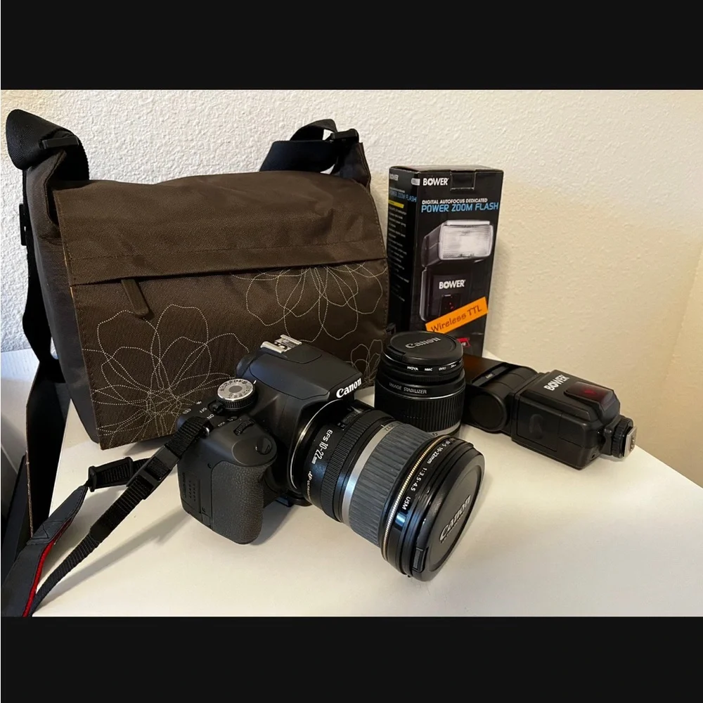 Canon EOS T1i Digital Camera with 2 Lenses and Flash